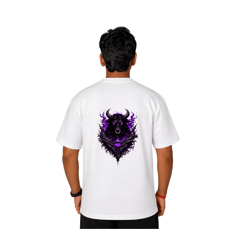 Void Bull Awakening White oversized T-shirt  2
