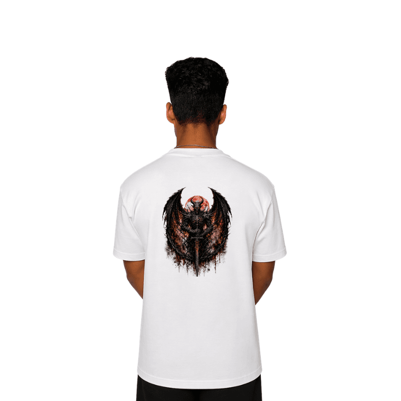 Infernal Guardian White oversized T-shirt 