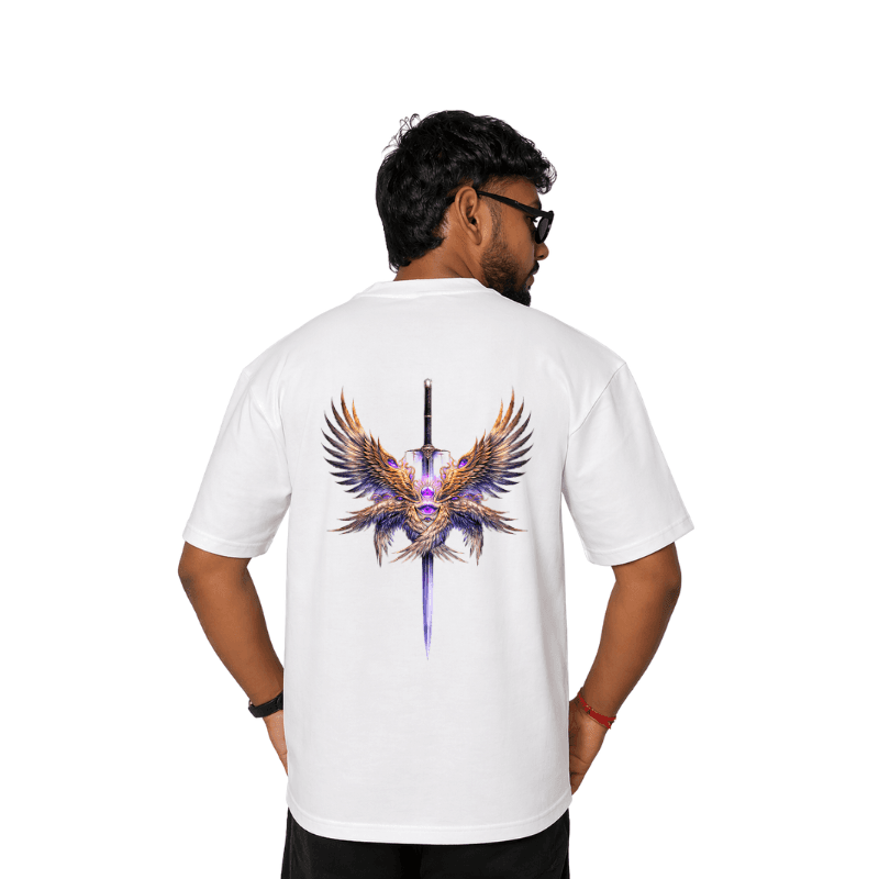 Celestial Blade Ascension White oversized T-shirt  2
