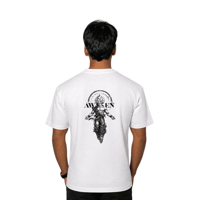 Awakened Warrior White oversized T-shirt 