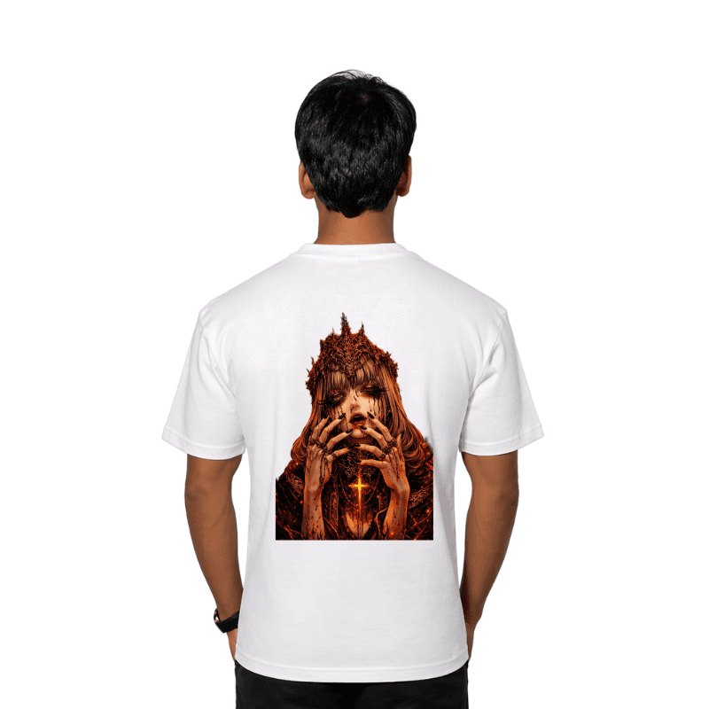 Crimson Divine White oversized T-shirt 