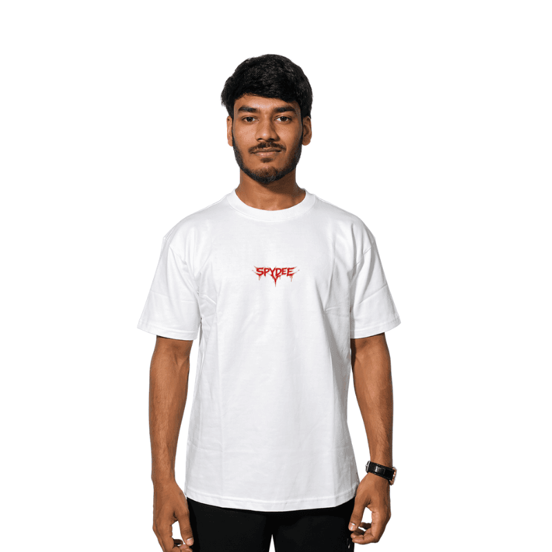 Crimson Divine White oversized T-shirt  3