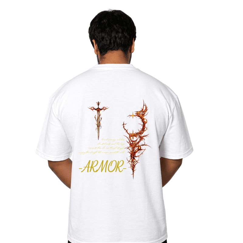 Divine Armor Sigil White oversized T-shirt 