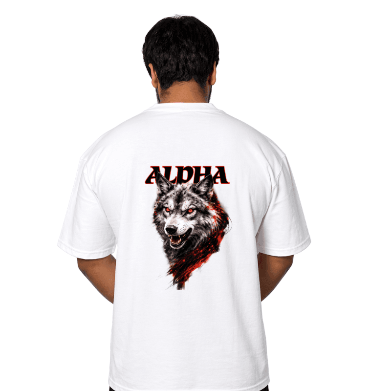 Alpha Instinct White oversized T-shirt 