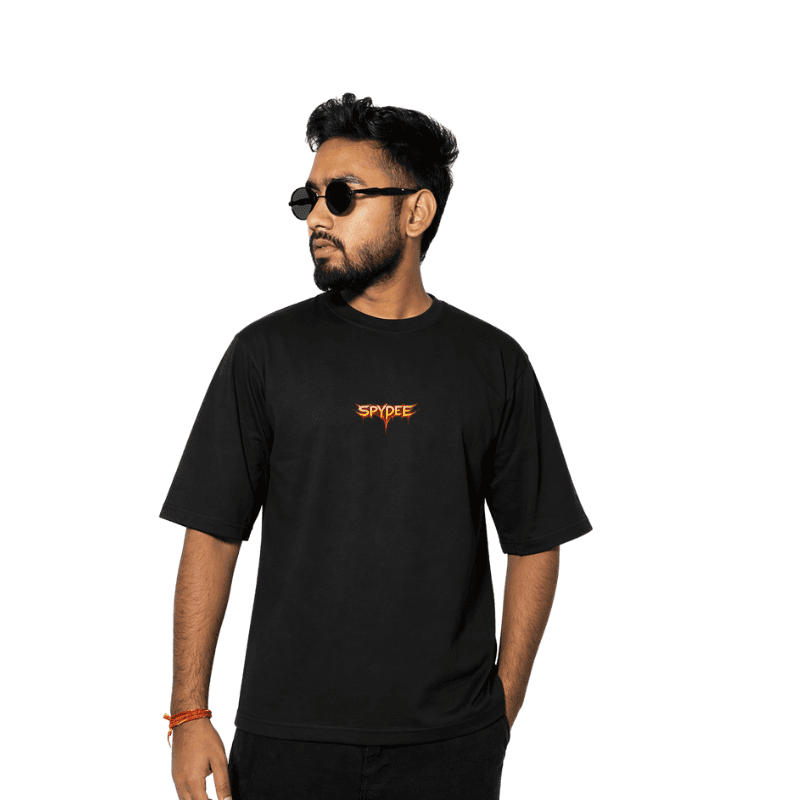 Crimson Divine Black oversized T-shirt  2