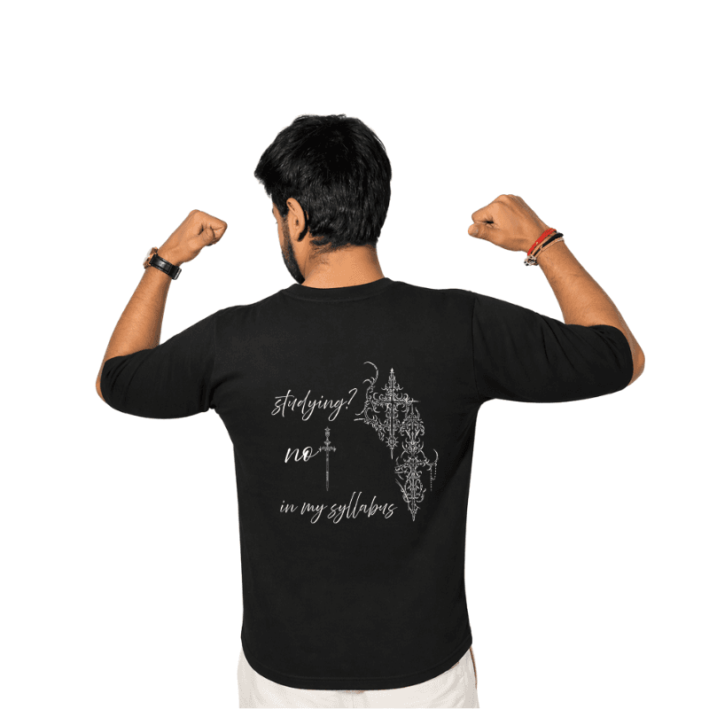 No Syllabus Energy Black oversized T-shirt 