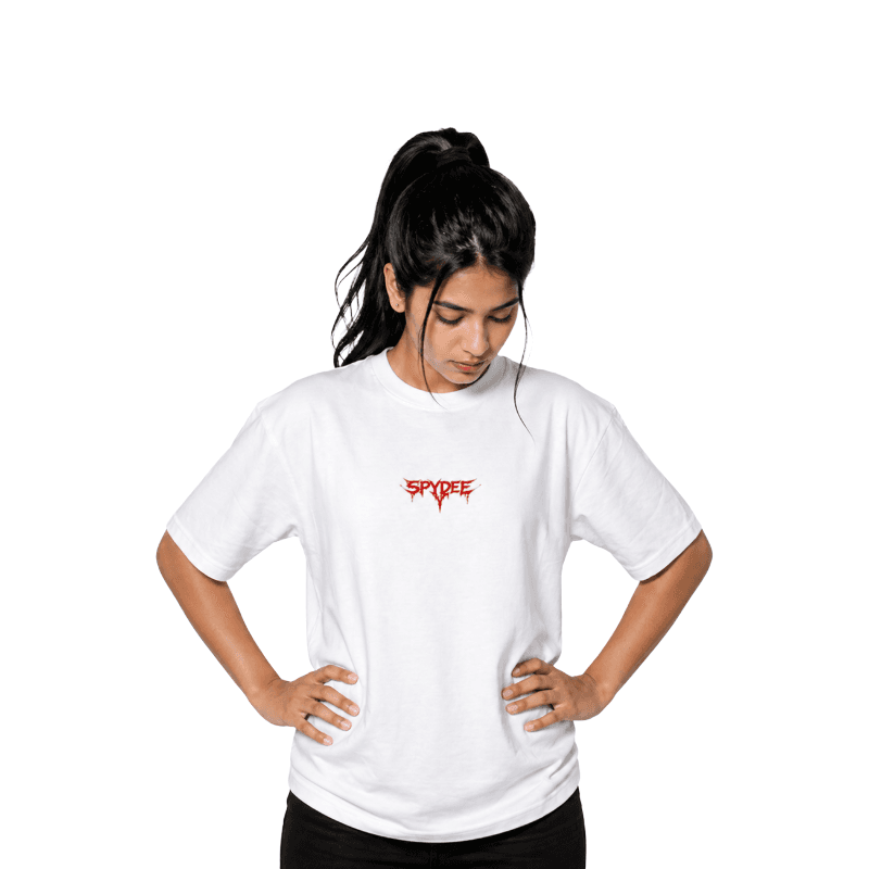 Crimson Divine White Oversized T- shirts