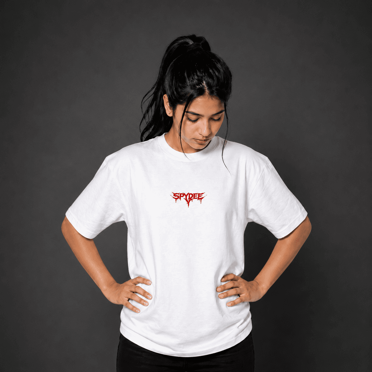 Crimson Divine White Oversized T- shirts 2
